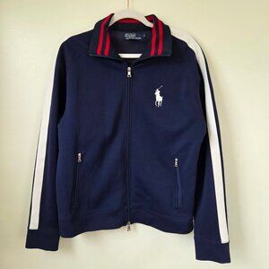 Polo Ralph Lauren Navy Full Zip Track Jacket Men's Med Big Pony